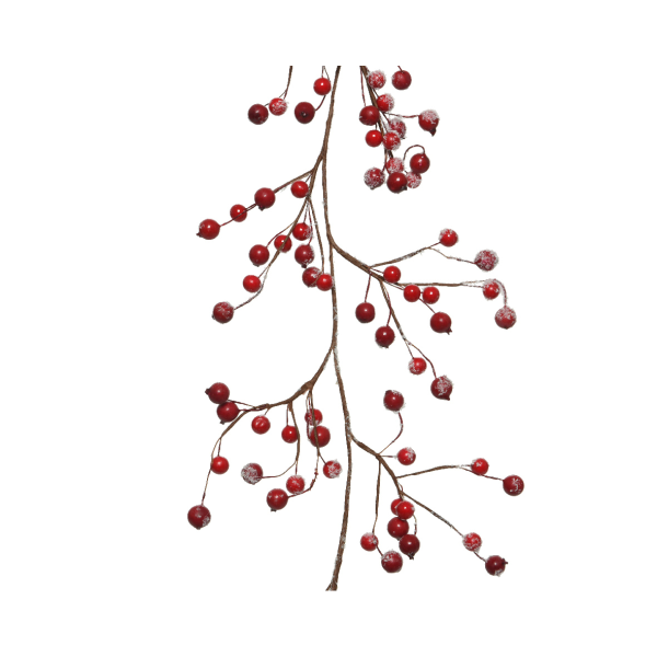 Ветка новогодняя Kaemingk 2х13х130 см красные ягоды 622029