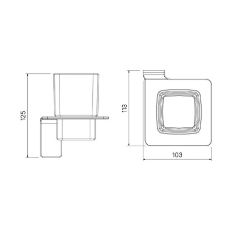 Подстаканник IDDIS Slide одинарный матовое стекло хром SLISCG1i45