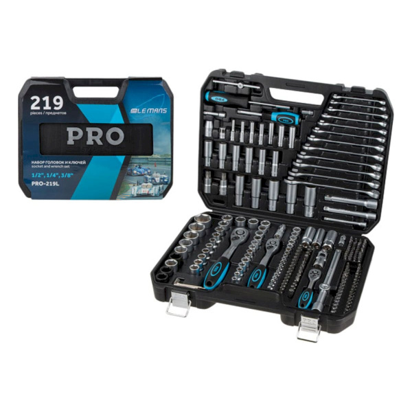 Набор головок и ключей 219пр. 1/4",3/8",1/2" PRO STARTUL LE MANS (PRO-219L)