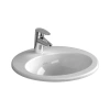 Раковина накладная Vitra S20 овальная 53 cм, c переливом, цвет белый (5468B003-0001)
