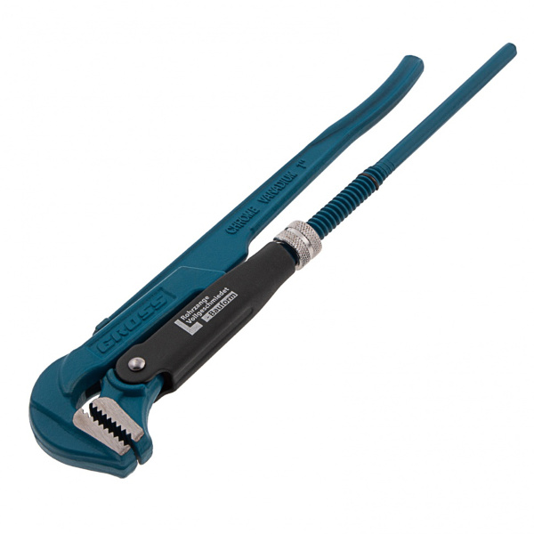 Ключ трубный рычажный, №1, 1", цельнокованый, CrV, тип - "L"// GROSS