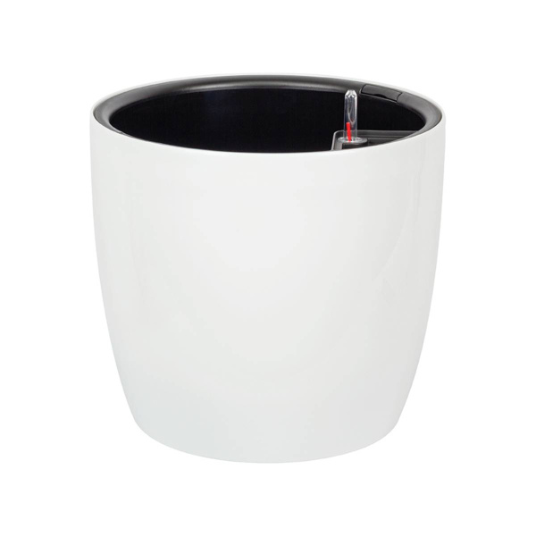 Кашпо IDEA АНФА D360мм с вставкой и с автополивом Белый М 3234