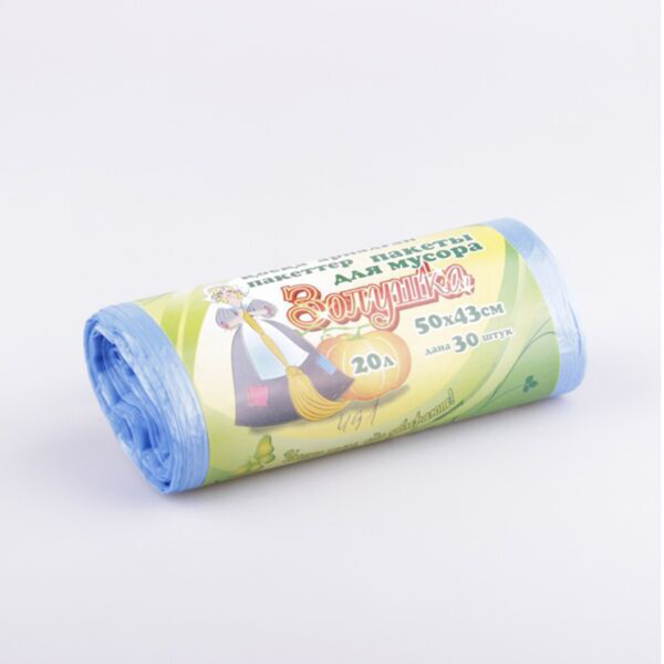 Пакет для мусора "Золушка" 20л, 30 шт, 50х43 см Пакет для мусора "Золушка" 20л, 30 шт, 50х43 см