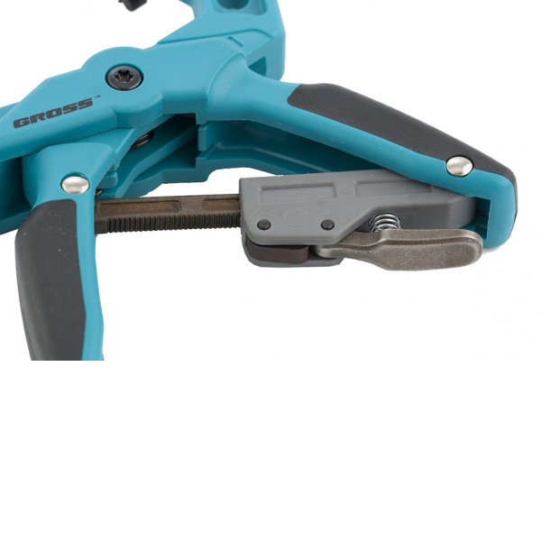 Струбцина клещеобразная, пластиковый корпус,храповый механизм жесткой фиксации,1-1/2"/38 мм// GROSS