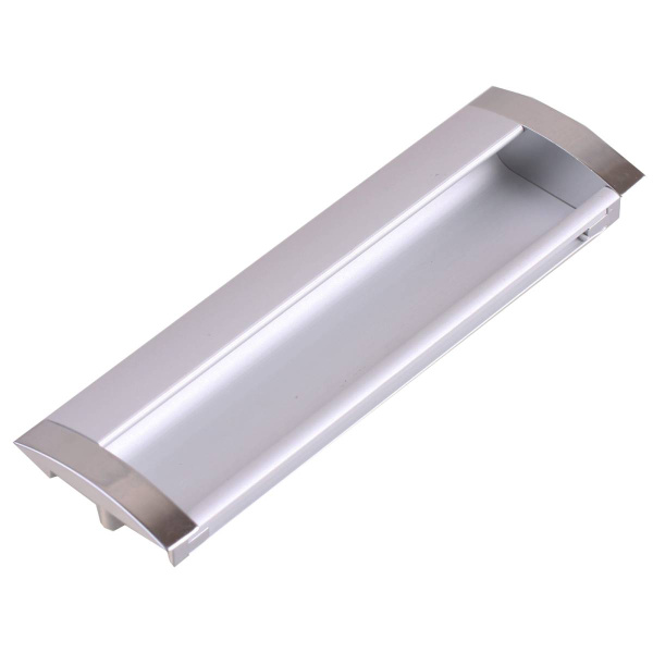 Ручка врезная 128мм (серый 1 шт)