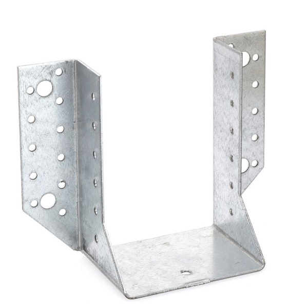 Наконечник балки откр.100х140х2,0мм (белый цинк 1 шт)