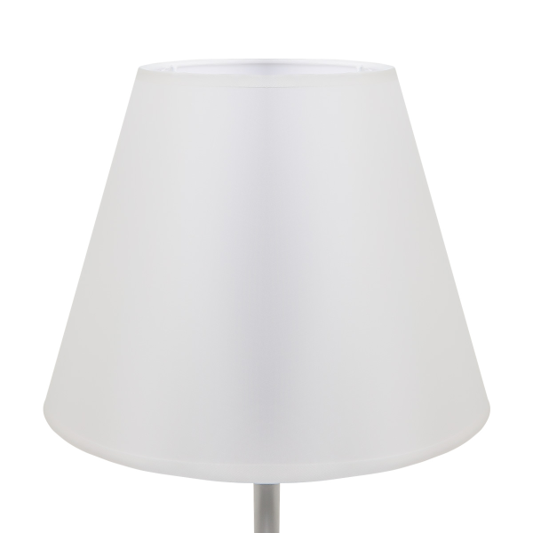 Лампа настольная белая с LED подсветкой у основания