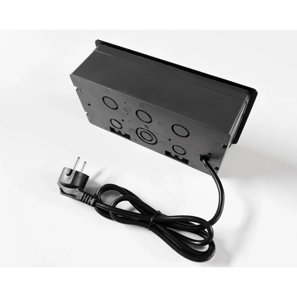 Бокс настольный на 3 розетки 200B, шнур 1,5м, чёрный