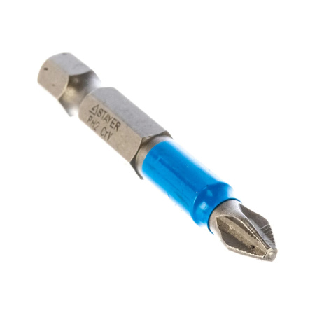 Биты STAYER тип хвостовика E 1/4 PH №2 50мм 2 шт