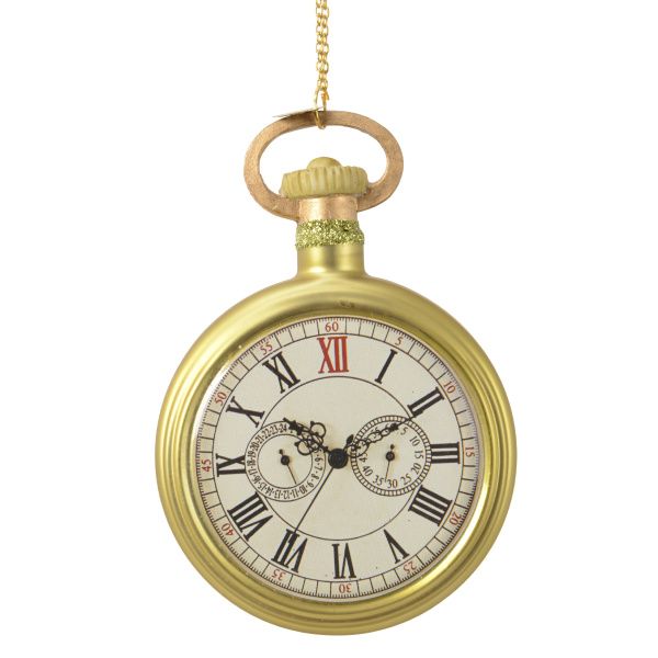 Украшение подвесное Карманные часы 2,8х8х11,6 см стекло 121210 Kmg