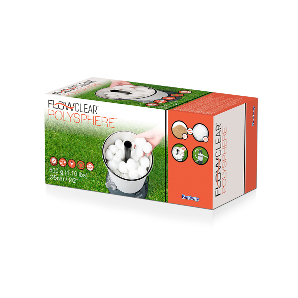 Наполнитель Bestway Polysphere для песчаных фильтров заменитель песка, 500 гр 58475