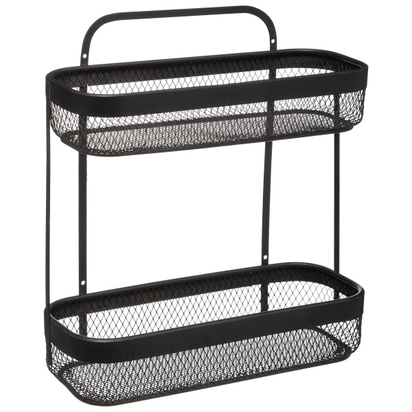 Полка для ванной 5Five Mayaj 2-х ярусная прямоугольная черная 169223