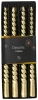 Набор столовых свечей Decoris 4 шт 25 см gold 207687 Kmg