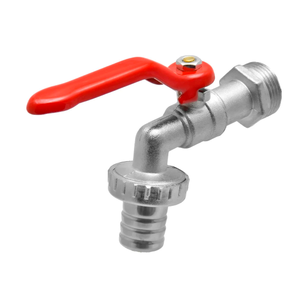 Кран шаровой водоразборный со штуцером 3/4" ручка, LIGHT, MP-У