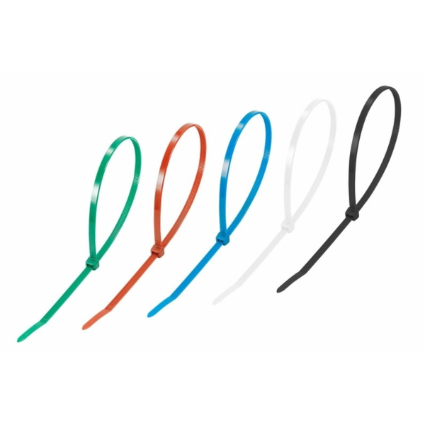 Хомут кабельный, нейлоновый, 80x2,5мм, разноцветные, 25шт., 30217 9, duwi 30217 9