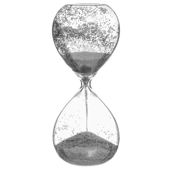 Часы песочные Feeric Новогоднее серебро 8,5х20 см 153681D