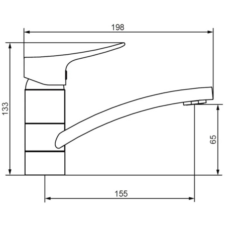 Смеситель д/р Damixa DX75022030 Galaxy, смеситель для умывальника с поворотным изливом, черный,