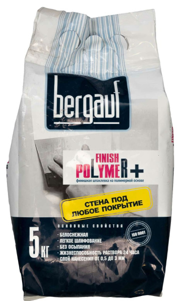 Bergauf Шпаклевка Финишная полимерная Silk Polymer +, 5кг Bergauf Шпаклевка Финишная полимерная Silk Polymer +, 5кг