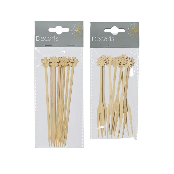 Набор шпажек для канапе Decoris cottage love 2 вида в ассорт бамбук 858952