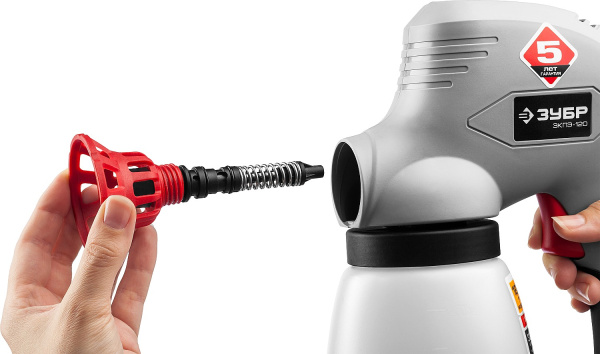 Краскопульт ЗУБР "МАСТЕР" электрический,краскоперенос 300 мл/мин, вязкость краски 60 DIN,0,8л,120Вт