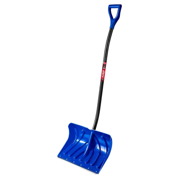 Лопата снеговая ЗУБР СИБИРЬ эргономичный алюминиевый черенок, V-ручка, 500 мм. (39925)
