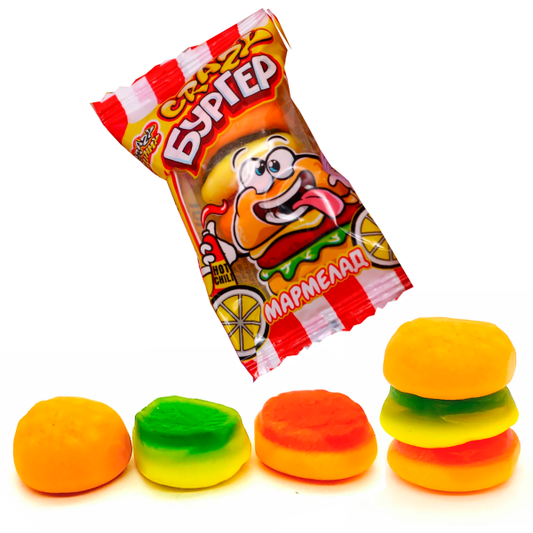 Мармелад Crazy БУРГЕР 10г MAR052