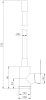Смеситель д/к гибкий излив, графит-черный ESKO Snake K44GMB