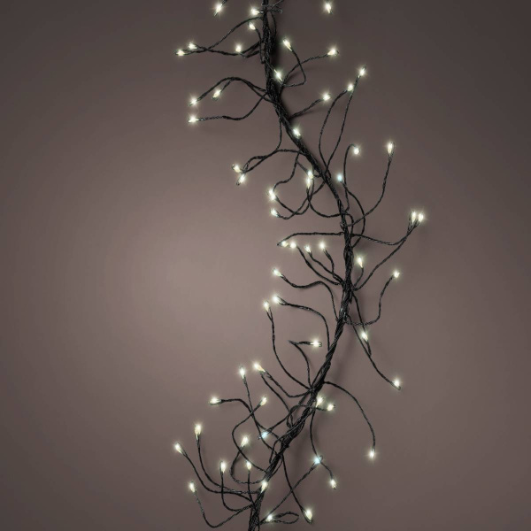 Электрогирлянда Мишура 3 м 480 MicroLED IP44 теплый белый свет черный провод 8 режимов 220 В 494784 
