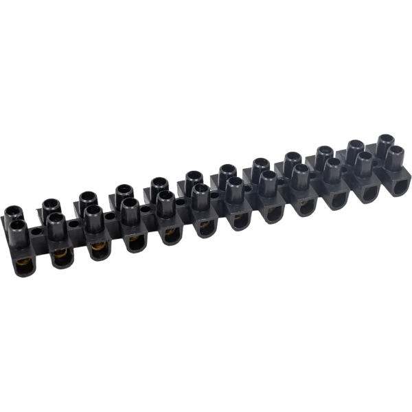 Клемма винтовая, ЗВИ-10, пластик, 2,5-10мм², черная, 1шт., 12 пар, 26624 2, duwi