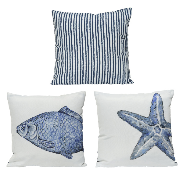 Подушка декоративная 40х40х5 см 3 цвета в ассорт. 875029 Kmg