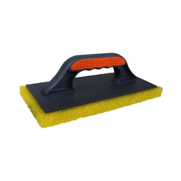 Терка DECOR, 2K, 280 х140 мм, крупнопористый, бежевый поролон (670-004)