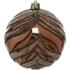 Шар елочный 8 см Decoris коричневый с сахарной отделкой 029305 Kmg