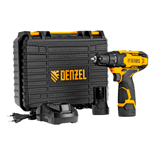 Дрель-шуруповерт аккумуляторная CDQ-12, Li-Ion, 12 В// Denzel