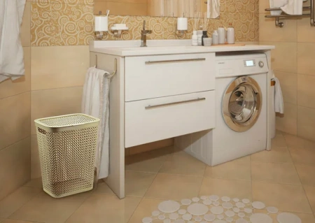 Корзина IDEA для белья ПИРУЛА 35 л Белый М 2614