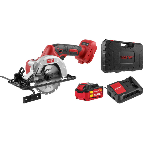 Пила циркулярная  аккум. WORTEX CCS 1814 в чем. с акб и з/у ALL1, арт.0329269