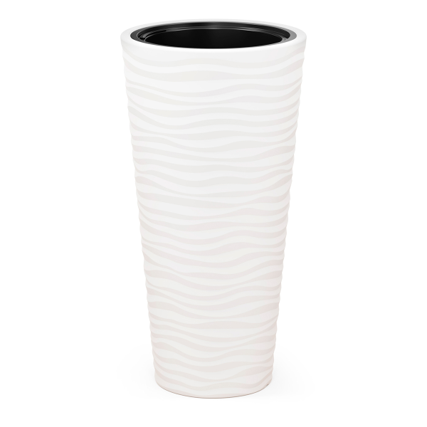 Кашпо напольное Оазис D393мм 13,0/63,0л h775мм вставка белый М8081