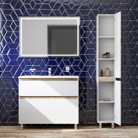 Тумба под умывальник AM.PM  M85AFSX1002WG X-Joy, напольная, 100 см, 2 ящика, белый глянец,