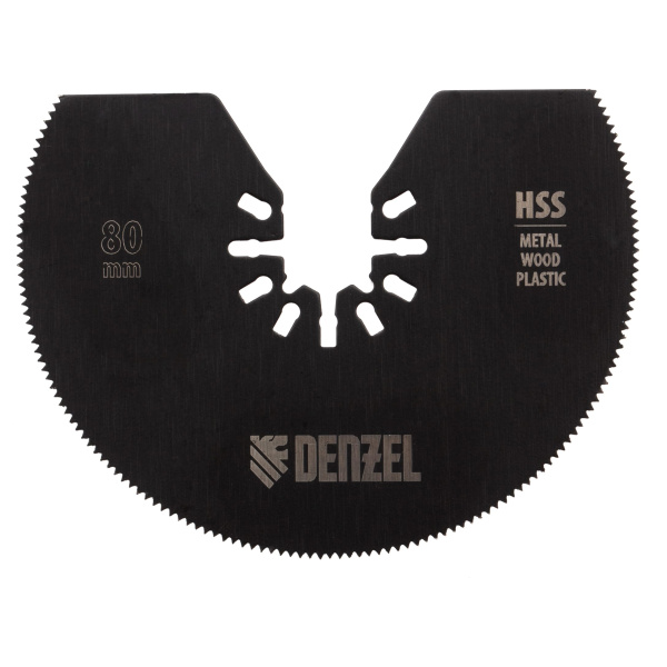 Насадка для МФИ отрезная полукруг., HSS, по металлу и дереву, 80 х 1,2 мм, мелкий зуб// Denzel