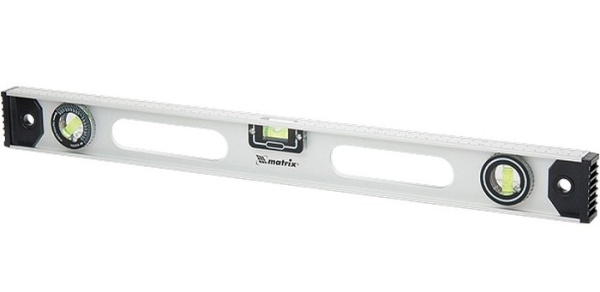 Уровень Matrix алюминиевый рельс 1000мм 3 глазка (1 поворотный)