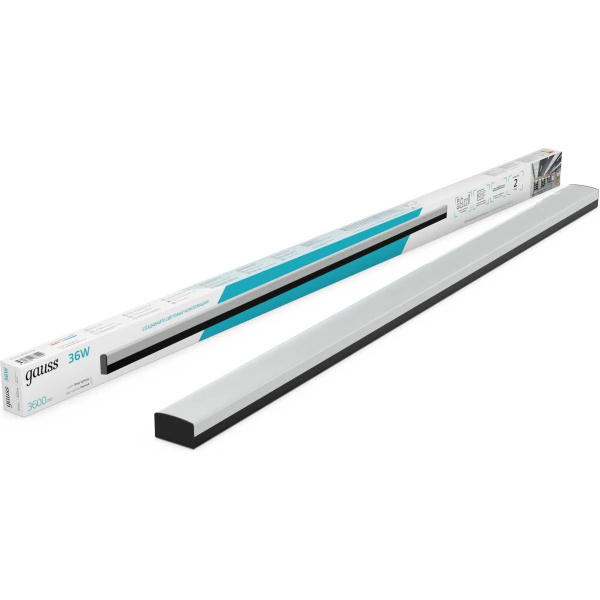 Св-к Gauss LED матовый IP40 1190x60x36мм 36W 3600Лм 4000K Shop Lighting черный 883625236