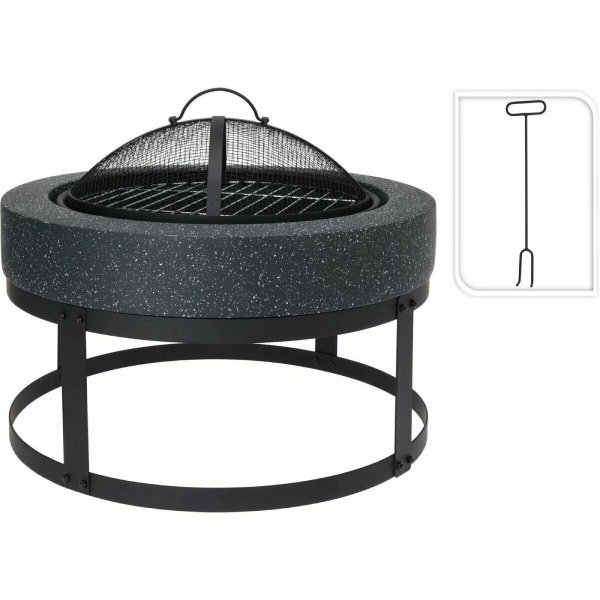 Чаша для костра с крышкой и решеткой CM7000260 К