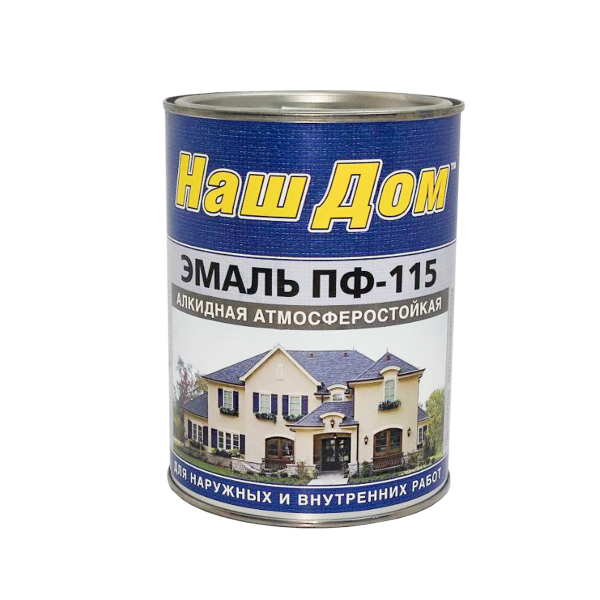 Эмаль ПФ-115 Наш Дом Белая  0,8 кг. Эмаль ПФ-115 Наш Дом Белая  0,8 кг.