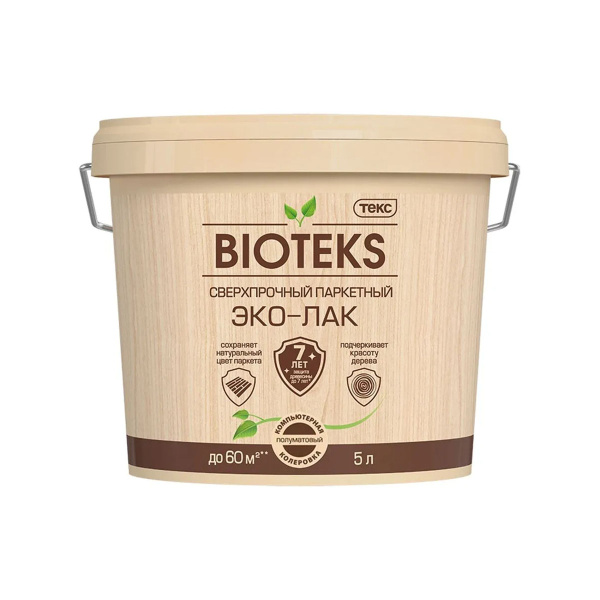 Лак-Эко БИОТЕКС Сверхпрочный Паркетный  LD п/мат 5л
