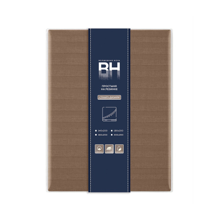 Простыня Волшебная Ночь на резинке 140х200 см 20 см борт NEW BEIGE