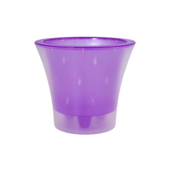 Горшок пластиковый с вкладкой, ВАНДА Фиолетовый-Прозрачный d.15, 1,2л. h13  ВД15-05
