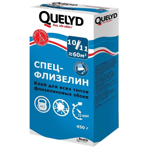 Клей для обоев Quelyd 450г Спец-флизелин Клей для обоев Quelyd 450г Спец-флизелин