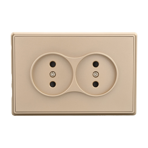 Розетка двойная Brilliant E2-119-2 золото