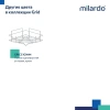 Полка одноярусная угловая Milardo Grid проволока, чёрный матовый GRICC1BM44