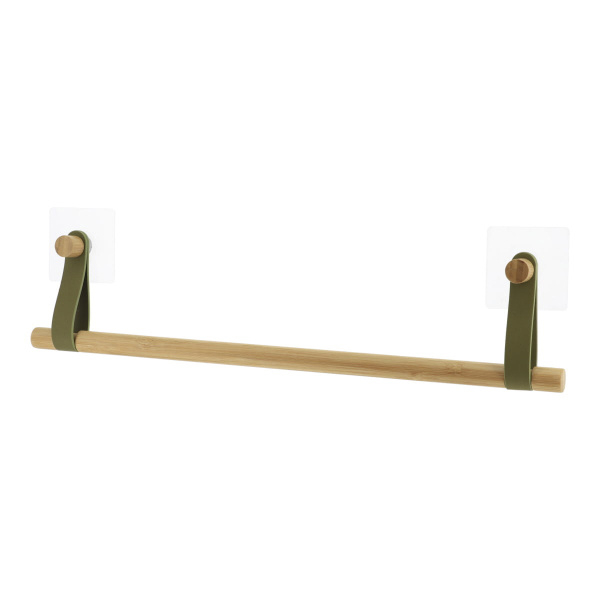 Планка для полотенца Tendance 55 см бамбук/экокожа хаки 91045143 Планка для полотенца Tendance 55 см бамбук/экокожа хаки 91045143