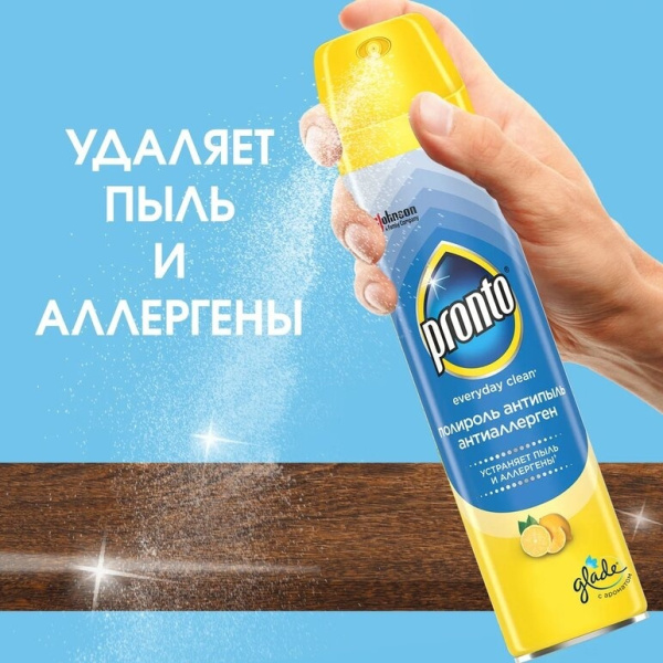 Полироль Pronto Антиаллерген для мебели и различных поверхностей 250мл